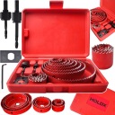 НАБОР КОРОНОЧНЫХ ПИЛ ДЛЯ ДЕРЕВОРЕЗОВ 19 - 127 ММ 16 ЭЛЕМЕНТОВ HOLDX