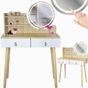Скандинавский косметический туалетный столик со светодиодным зеркалом