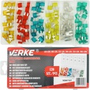 VERKE V06737 BEZPIECZNIKI SAMOCHODOWE PŁYTKOWE ZESTAW MINI MAXI 5-30A