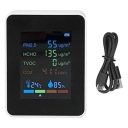 6-in-1 Air Quality Monitor, CO2 Meter with TVOC HCHO PM2.5 Detector (18871918565) фото min 6