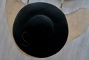 Czarny Okrągły 100% Wełniany Kapelusz Zara Marka Zara