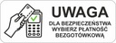 NAKLEJKA PŁATNOŚĆ BEZGOTÓWKOWA 16x6 cm