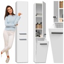 СТОЙКА ДЛЯ ШКАФА ДЛЯ ВАННОЙ КОМНАТЫ С БЕЛОЙ КОРЗИНОЙ ПОЛКА БЕЛЫЙ NEL IV MATT