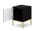 Nočný stolík RAVENNA 41x40 stolík kontajner čierny dub artisan rám zlatý EAN (GTIN) 5903769747276