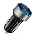 АВТОМОБИЛЬНОЕ ЗАРЯДНОЕ УСТРОЙСТВО QC 3.0 ВОЛЬТМЕТР СЕРЕБРЯНЫЙ