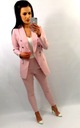 Женский костюм Женские костюмы Элегантный пиджак Брюки Розовый XL