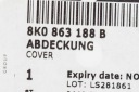 AUDI A4 B8 PROTECTION AVANT IZOLUJACA HALAS 8K0863188B 2012 NEUF ORIGINALEphoto 8