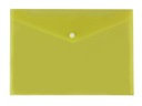 Папка-конверт A5 из желтого полипропилена с застежкой-кнопкой
