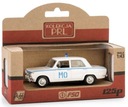 AUTO VEĽKÝ FIAT 125p MO MILICA POLICAJNÁ POLÍCIA KOVOVÝ MODEL PRL 1:43 BIELY Značka Daffi