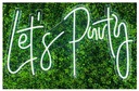 Светодиодная надпись LET'S PARTY, светодиодная, с подсветкой, 100x56см