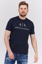 ARMANI EXCHANGE Granatowy t-shirt męski z logo XL Kolor niebieski