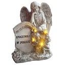 Электронная свеча, БОЛЬШОЙ LED АНГЕЛ, фигурка ANGEL FOR THE GRAVE, со светящейся надписью