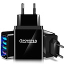 БЫСТРОЕ СЕТЕВОЕ ЗАРЯДНОЕ УСТРОЙСТВО 4xUSB QC 3.0 БЛОК ПИТАНИЯ РАЗЪЕМ ДЛЯ ТЕЛЕФОНА
