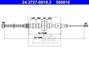 ATE 24.3727-0818 CABLE BRAKES MANUAL PEUGEOT 30 