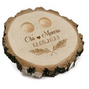 Подставка для обручальных колец в деревянной шкатулке в деревенском стиле