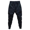 Solid Color Men Trousers Cozy Men's Drawstring Swe