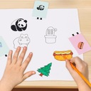 INTERAKTÍVNY KRESLIACI ROBOT PRE DETI VZDELÁVACÍ SET 100 LISTOV + PERÁ Funkcie programovateľné