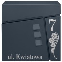 SKRZYNKA POCZTOWA TWIST NA LISTY ANTRACYT + WZÓR