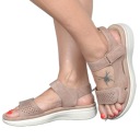 УДОБНЫЕ ЖЕНСКИЕ КОЖАНЫЕ СПОРТИВНЫЕ САНДАЛИИ НА ЛИПУЧКЕ