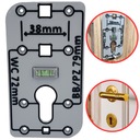 Шаблон шаблона для монтажных дверных ручек двери 72 см и 79 см.