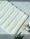 Kúpeľňová predložka Biela Shaggy Plyšová Mäkká 50x80 protišmyková na pranie Hmotnosť (s balením) 1 kg