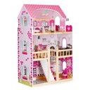 Drevený domček pre bábiky led nábytok ECOTOYS Vek dieťaťa 3 roky +