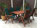 Sada záhradného nábytku komplet so stoličkami 6 os nábytok z eukalyptového dreva Linka Dover Premium Ratanland_pl