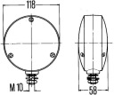 PHARE CLIGNOTANT RONDE 12/24V HELLAphoto 8