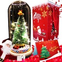 ВЕЧНАЯ РОЖДЕСТВЕНСКАЯ ЕЛКА В СТЕКЛЕ LED КАК РОЗА, САНТА, ЗВЕЗДА, ПОДАРОК ​​LED