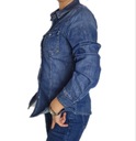 Džínsová dámska košeľa Taliovaná Dominujúca farba modrá