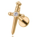 СЕРЬГИ GOLD DAGGER HELIX TITANIUM LABRET 1,2/8