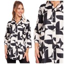 РУБАШКА ЖЕНСКАЯ, ЭЛЕГАНТНАЯ, СТИЛЬНАЯ, УЗОРЫ, ЗОЛОТЫЕ ПУГОВИЦЫ, РУКАВ 3/4 MORAJ L