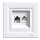 SCHNEIDER ASFORA РОЗЕТКА RJ11+ RJ45 кат.5e, UTP