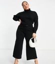 THREADBARE NOHAVICE ČIERNE PLUS SIZE VOĽNÉ 54 1XLN