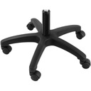 Krzesło robocze warsztatowe z oparciem do 120 kg 450-590 mm czarne Szerokość mebla 65 cm