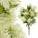 SZTUCZNE KWIATY OSET 34CM GAŁĄZKA LIŚCIE DODATEK DO KOMPOZYCJI BIAŁY