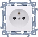 SIMON 10 ОДИНАРНАЯ РОЗЕТКА С Z/U ШТЫРЕМ, БЕЛАЯ
