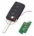 KEY FROM ELECTRONICS FOR PEUGEOT 307 308 407 607 CITROEN C2C3C4 C5 BH7VA2 