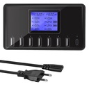 ПРОФЕССИОНАЛЬНАЯ ЗАРЯДНАЯ СТАНЦИЯ-ХАБ, ЖК-ДИСПЛЕЙ, 8 ПОРТОВ, USB TYPE-C, 60 Вт