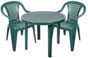 КОМПЛЕКТ САДОВОЙ МЕБЕЛИ 2+1 СТУЛЬЯ, ЗЕЛЕНЫЙ СТОЛ