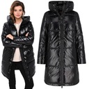 ЖЕНСКАЯ ДЛИННАЯ БЛЕСТЯЩАЯ КУРТКА VOLCANO J-BLANC L