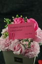 Mydlová kvetinová kytica - Ružové ruže a karafiáty Kód výrobcu LSF-02