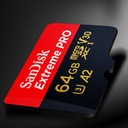 microSDXC karta Extreme Pro 64 GB 200/90 MB/s A2 Hmotnosť (s balením) 0.15 kg