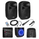 Комплект из 2 микрофонных колонок со светодиодной подсветкой Active Bluetooth