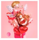 Balony Walentynkowe Walentynki Bukiet Balonów czerwone Metaliczne Komplet Wypełnienie powietrze lub hel