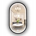 ЧЕРНОЕ ЗЕРКАЛО ОВАЛЬНОЕ С ПОДСВЕТКОЙ 50х115 СМ С ВЫКЛЮЧАТЕЛЕМ