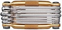 Карманный нож-многофункциональный инструмент CRANK BROTHERS Multi 10 — цвет золота