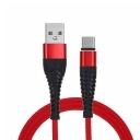 ЖЕСТКИЙ USB-КАБЕЛЬ НЕЙЛОН ТИП-C 100 СМ КРАСНЫЙ