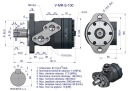 ДВИГУН ГИДРАВЛІЧНИЙ ORBITALNY V-MR-S 100 CM3/OBR (175 BAR / MAX.200 BAR)  (18004635508) фото min 6