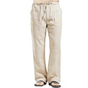 Plátené pánske nohavice jednoduché priedušný materiál štýlové v khaki farbe Značka D-look